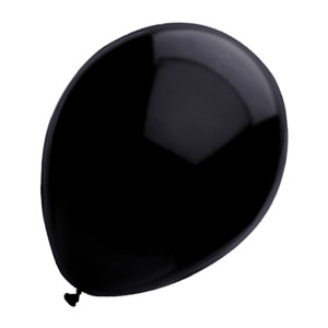 BALLON CRISTAL 12" - NOIR - PAQUET DE 100