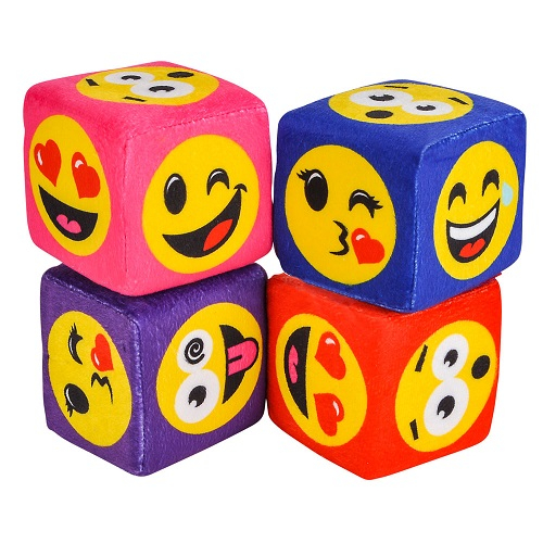 PELUCHE CUBE EMOJI - PAQUET DE 12 - ASSORTIS
