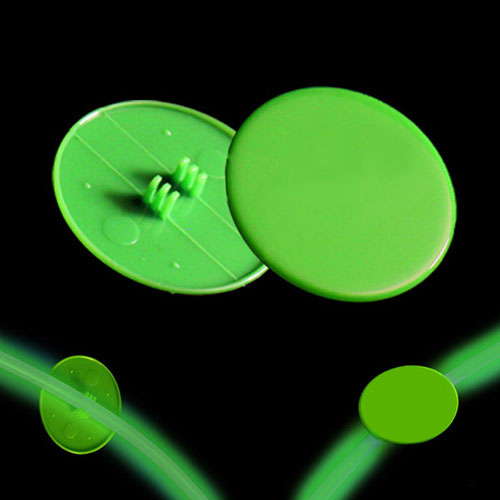 MEDAILLON AVEC CLIP POUR COLLIER OU BRACELET GLOW - VERT - PAQUET DE 50