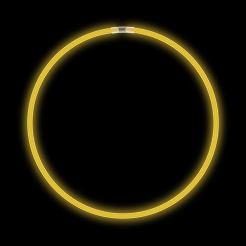 COLLIER LUMINEUX 22" - JAUNE - TUBE DE 50