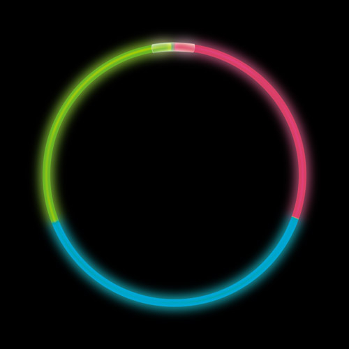 COLLIER LUMINEUX 22" - TRICOLORE - TUBE DE 50