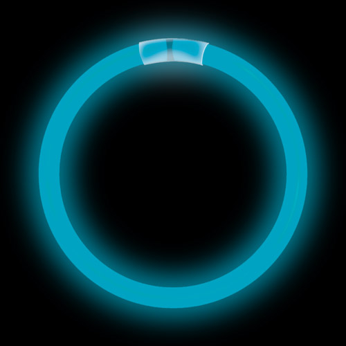 BRACELET LUMINEUX 8" - BLEU - TUBE DE 50