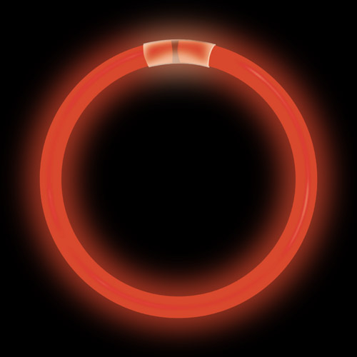 BRACELET LUMINEUX 8" - ROUGE - TUBE DE 50