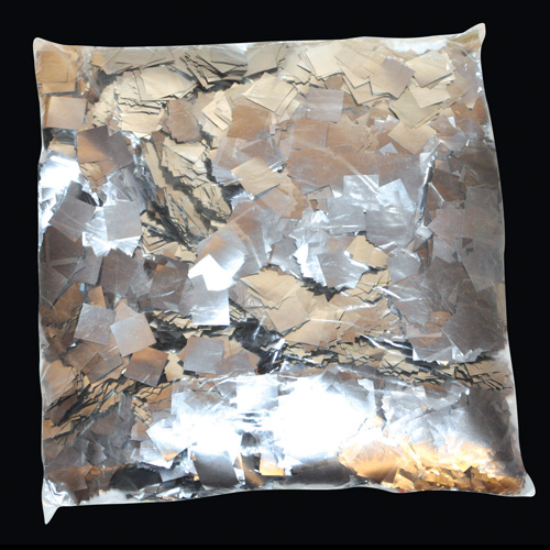 MINI CONFETTIS CARRE METALLIQUE ARGENT 1/2" (SAC 1 KG)