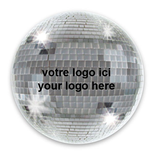 SOUS-VERRE BOULE DISCO 3.5" - PAQUET DE 8 #1268