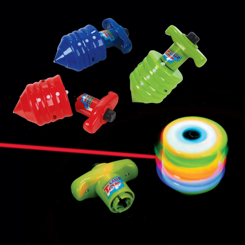 TOUPIE LUMINEUSE DEL 5.5" - 3 BATTERIES AG13 INCLUSES & REMPLAÇABLES - PAQUET DE 6