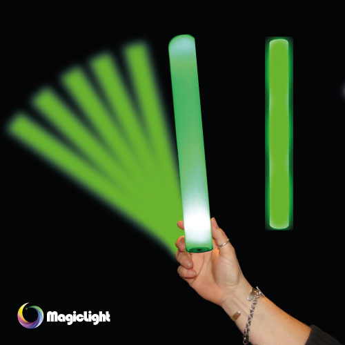 BATON STYROMOUSSE DEL-VERT-PAQUET DE 12-3 BATTERIES AG13 INCLUSES & REMPLAÇABLES