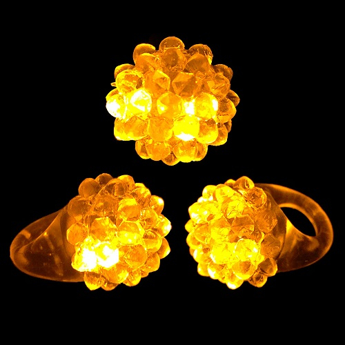 BAGUE DEL LUMINEUSE - ORANGE - PAQUET DE 24