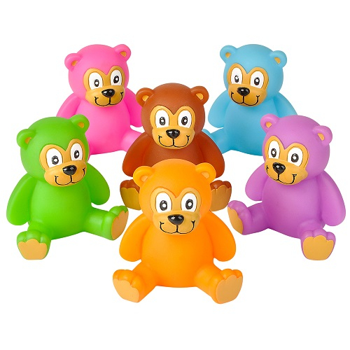 OURS EN CAOUTCHOUC 2" - PAQUET 12 - COULEURS ASSORTIES