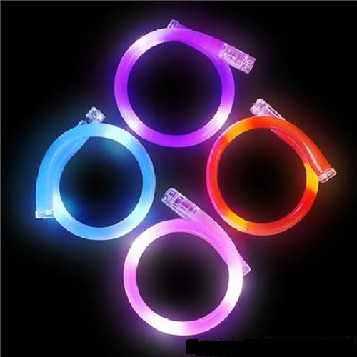 BRACELET TUBE 8" DEL - ASSORTIES - PAQUET DE 12