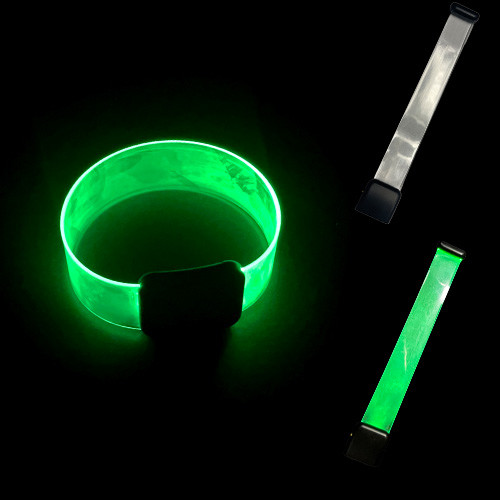 BRACELET LUMINEUX DEL MAGNETIQUE VERT - 2 BATTERIES CR1220 REMPLACABLE