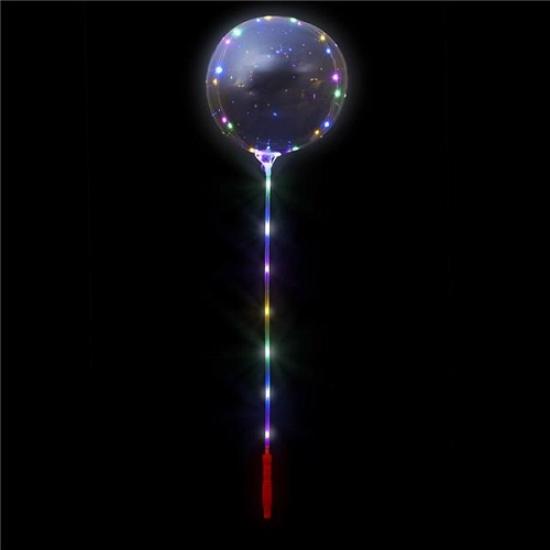 18'' LIGHT-UP BALLOON WAND - 3 BATTERIES AA INCLUDED & REPLACEABLE