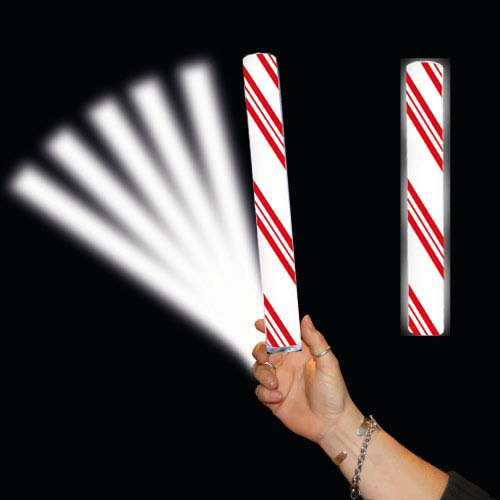 BATON STYROMOUSSE DEL - CANNE DE NOEL - PAQUET DE 12 - 3 BATTERIES LR44 INCLUSES & REMPLAÇABLES