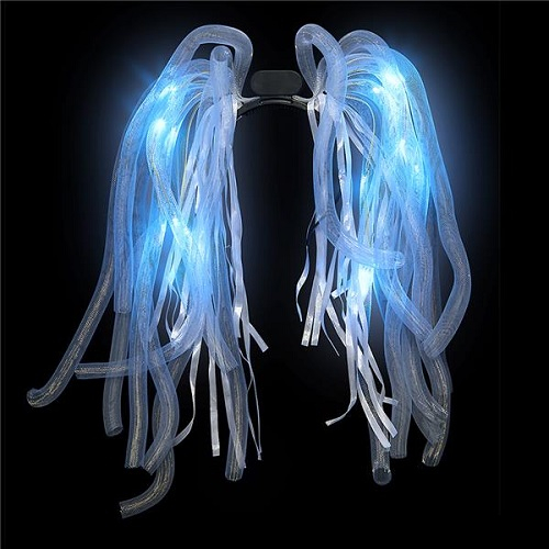 ANTENNES LUMINEUSES NOUILLES - BLANCHES - 3 BATTERIES AG13 INCLUSES & REMPLAÇABLES