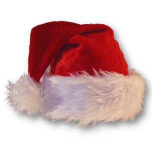 TUQUE DE PERE NOEL DE LUXE - PAQUET DE 12