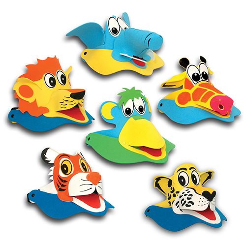 VISIERE ANIMAL DE LA JUNGLE - ASSORTIES - PAQUET DE 12