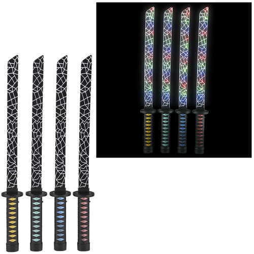 22.5'' LIGHT-UP KANATA PRISM SWORD ASSORTED COLOR - 3 AA BATTERIES INCLUDED AND REPLACEABLE