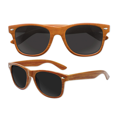 DARK FAUX WOOD SUNGLASSES - PACK OF 12