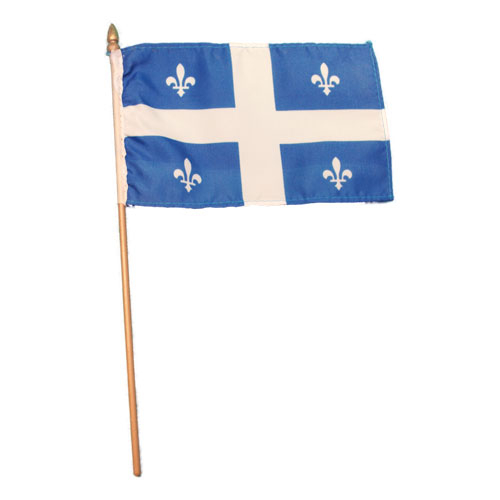 DRAPEAU DU QUEBEC 4" X 6" - PAQUET DE 12