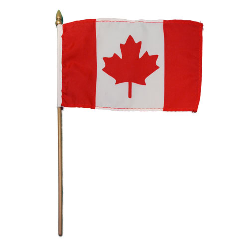 DRAPEAU DU CANADA 4" X 6"- PAQUET DE 12
