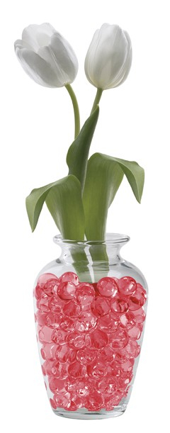 PERLES D'EAU DECORATIVES EN GEL - ROUGE - (½ OZ) - (DISC.)