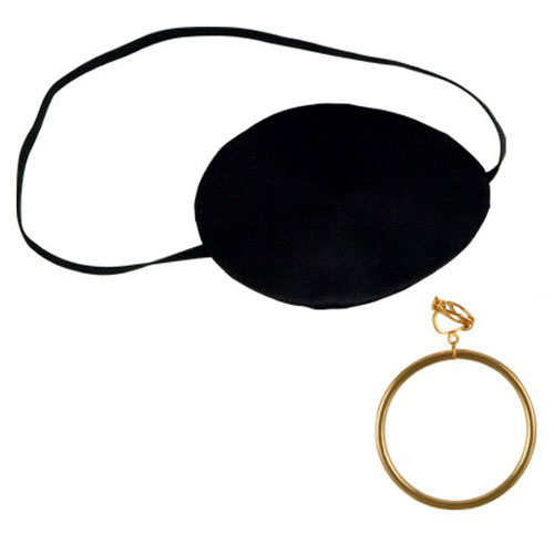 CACHE-OEIL ET BOUCLE D'OREILLE OR