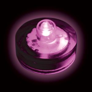 FLORALYTE  SUBMERSIBLE - MAUVE - PAQUET DE 10 - 2 BATTERIES CR2032 INCLUSES & REMPLAÇABLES