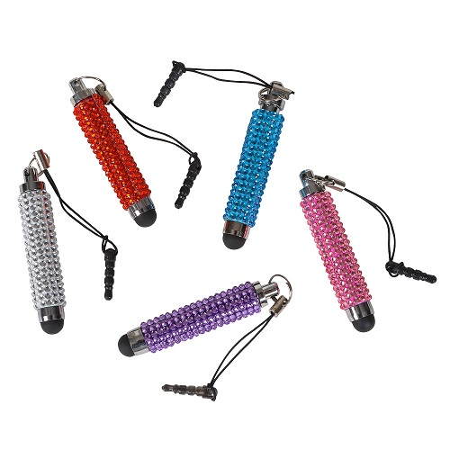 2.5'' BLING STONE STYLUS - PACK OF 12 - ASSORTED