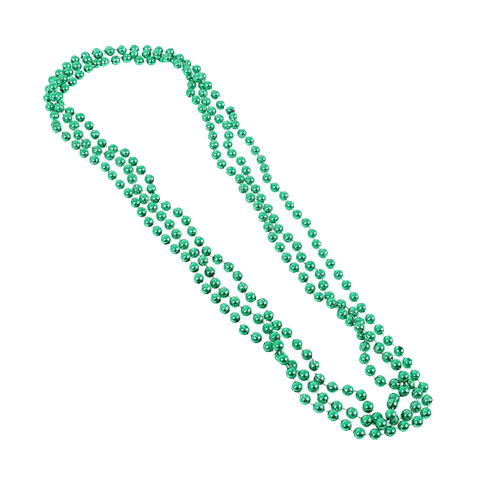 COLLIER DE PERLES 33" - VERT - PAQUET DE 12