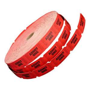 BILLET D'ADMISSION - SIMPLE - ANGLAIS - ROULEAU DE 1000