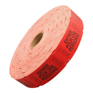 BILLET D'ADMISSION - SIMPLE - FRANÇAIS - (1000/ROULEAU)