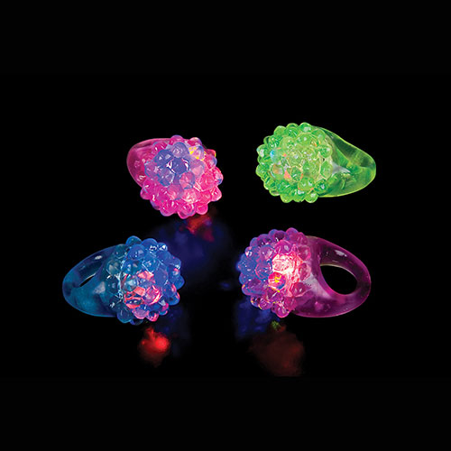 BAGUE DEL LUMINEUSE - COULEURS ASSORTIES - PAQUET DE 24