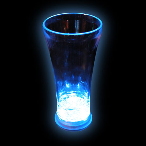 VERRE LUMINEUX 12 OZ - BLEU - 3 BATTERIES AG13 INCLUSES & REMPLAÇABLES