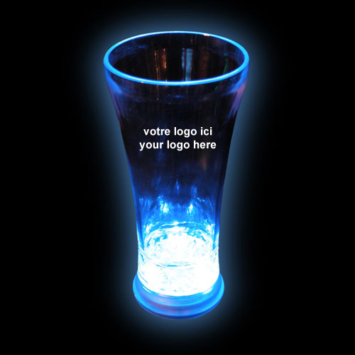 VERRE LUMINEUX 12 OZ - BLEU - 3 BATTERIES AG13 INCLUSES & REMPLAÇABLES #507