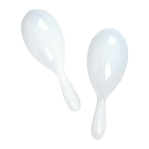 MARACAS 7" - BLANC - PAQUET DE 12 PAIRES