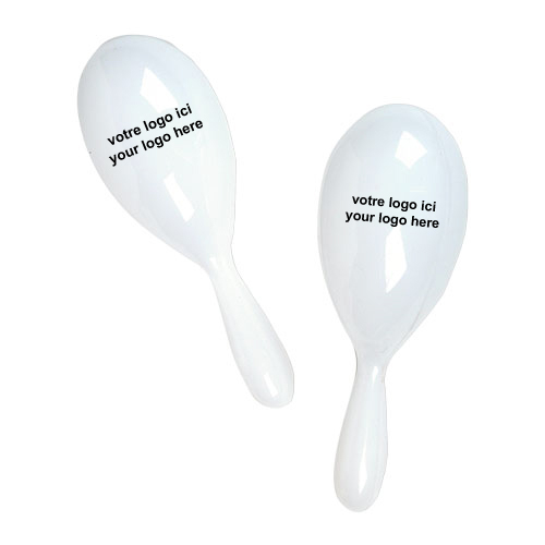 MARACAS 7" - BLANC - PAQUET DE 12 PAIRES #543