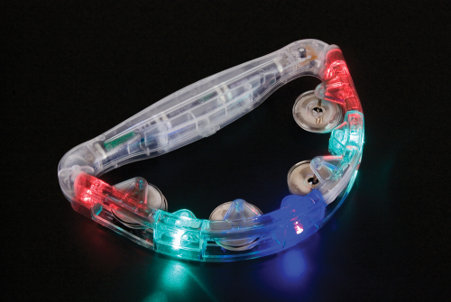 TAMBOURIN DEL CLIGNOTANT- 9" - 3 BATTERIES AA INCLUSES & REMPLAÇABLES