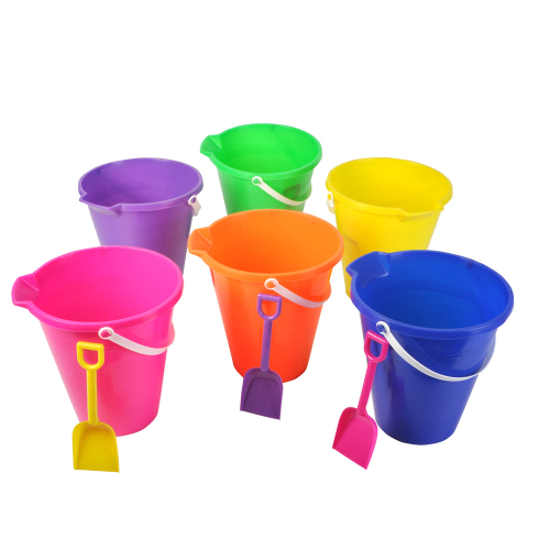 BEACH PAIL 8" & SHOVEL - ASSORTED