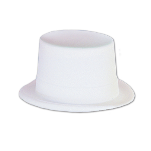 CHAPEAU HAUT EN VELOURS BLANC - PAQUET DE 24