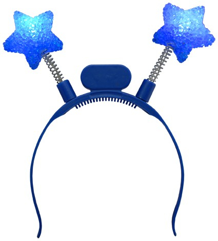 ANTENNES LUMINEUSES DEL ETOILES- BLEUES- PAQUET DE 12- 3 BATTERIES AG13 INCLUSES & REMPLAÇABLES