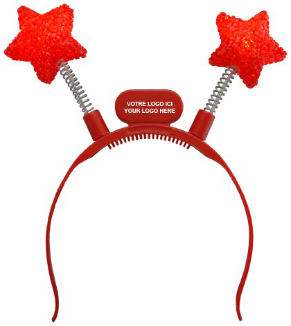 ANTENNES LUMINEUSES DEL ETOILES-ROUGES-PAQUET DE 12- 3 BATTERIES AG13 INCLUSES & REMPLAÇABLES #77