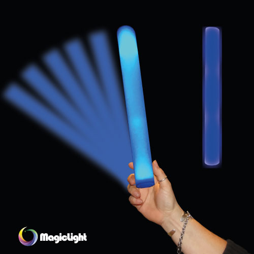 BATON STYROMOUSSE DEL-BLEU -PAQUET DE 12- 3 BATTERIES AG13 INCLUSES & REMPLAÇABLES